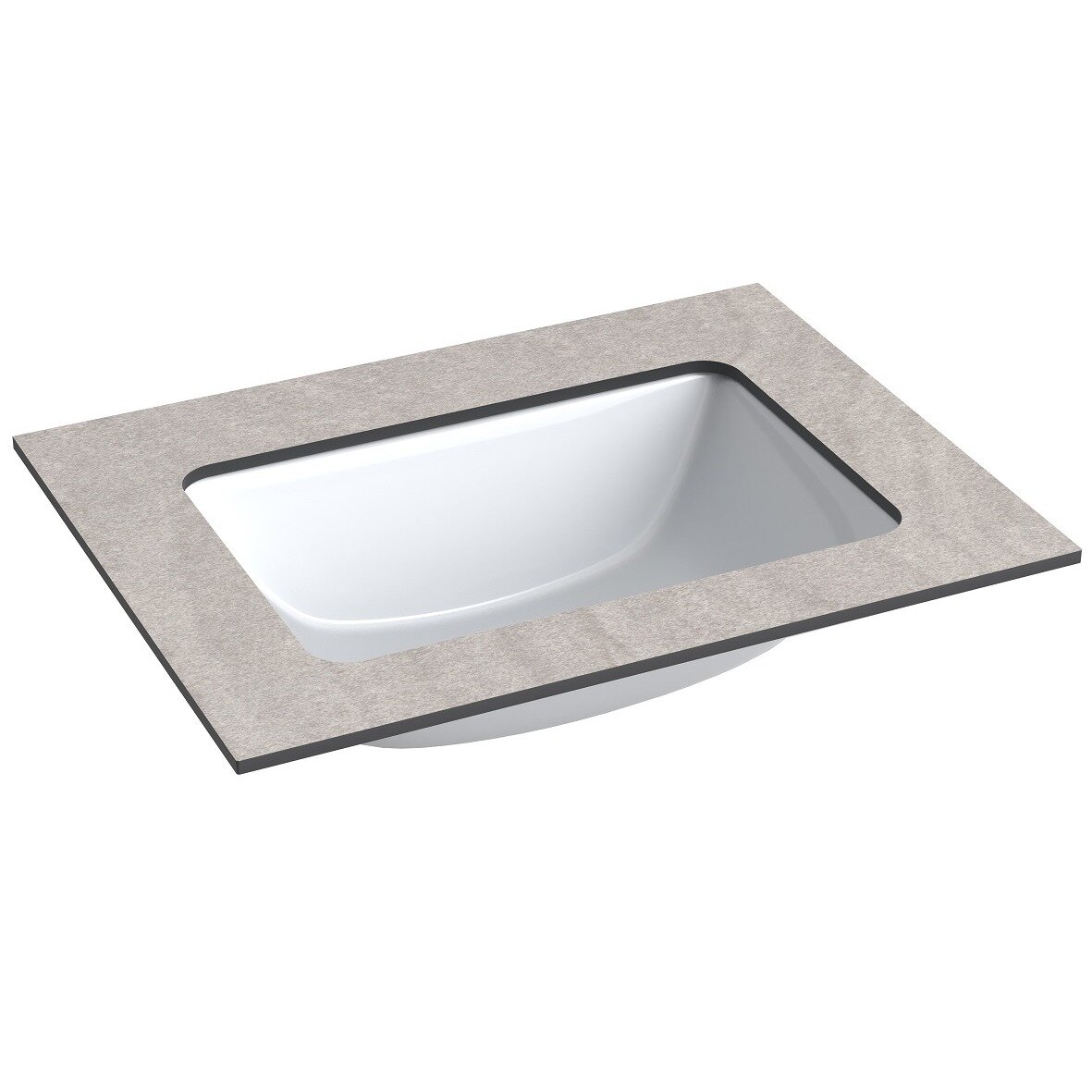 Kamė ILSA HPL stalviršis su klijuotu keraminiu praustuvu 60 cm 7 Kamė ILSA HPL stalviršis su klijuotu keraminiu praustuvu 60 cm 7