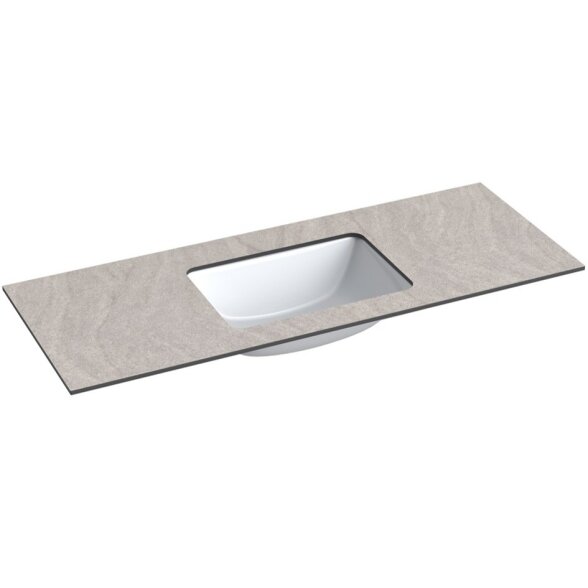 Kamė ILSA HPL stalviršis su klijuotu keraminiu praustuvu 120 cm 8 Kamė ILSA HPL stalviršis su klijuotu keraminiu praustuvu 120 cm 8
