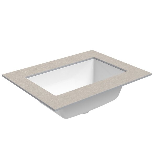Kamė ILSA HPL stalviršis su klijuotu keraminiu praustuvu 60 cm 8